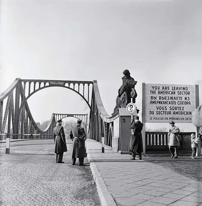 Framed Print : Soldiers on Guard at Glienicker Bridge Framed Print : Soldiers on Guard at Glienicker Bridge