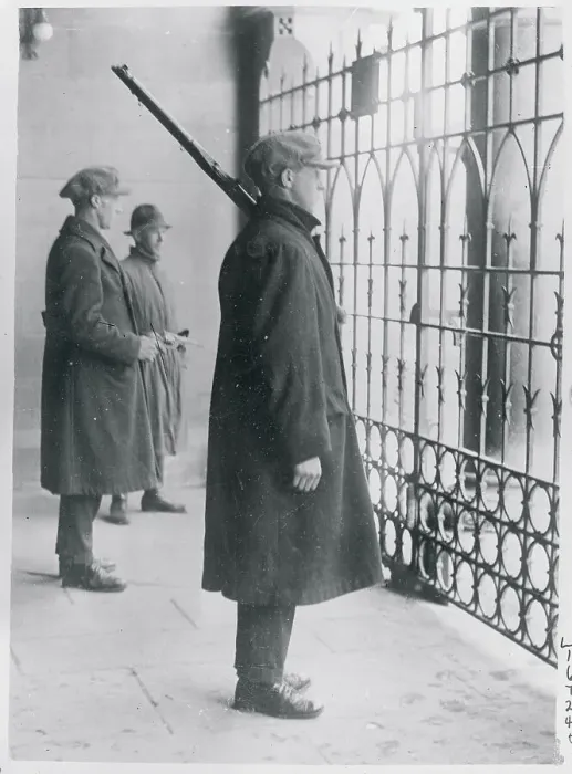 Framed Print : Soldiers Guarding Courthouse Framed Print : Soldiers Guarding Courthouse