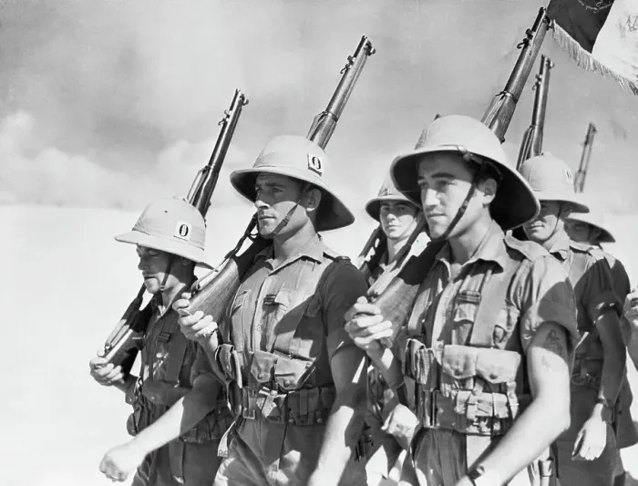 Framed Print : Soldiers With Helmets, Rifles Framed Print : Soldiers With Helmets, Rifles