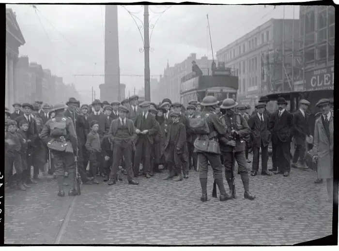 Framed Print : Soldiers Holding Back Crowd in Streets Following Riots Framed Print : Soldiers Holding Back Crowd in Streets Following Riots