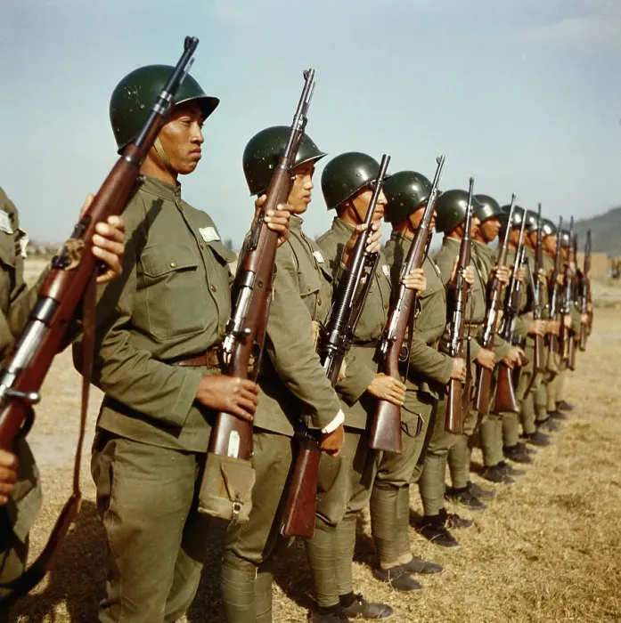 Framed Print : Soldiers Holding Guns