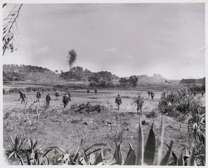 Framed Print : Soldiers Marching Across Field Framed Print : Soldiers Marching Across Field