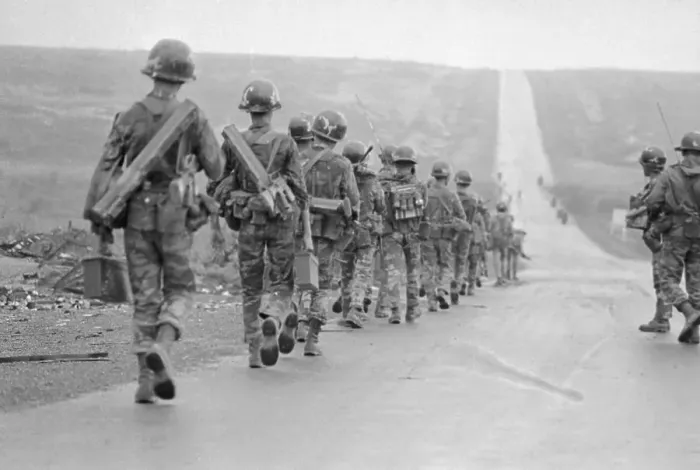Framed Print : Soldiers Marching in Line Framed Print : Soldiers Marching in Line