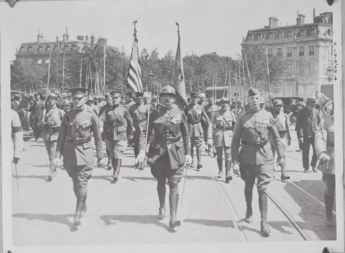 Framed Print : Soldiers Marching in Streets Framed Print : Soldiers Marching in Streets