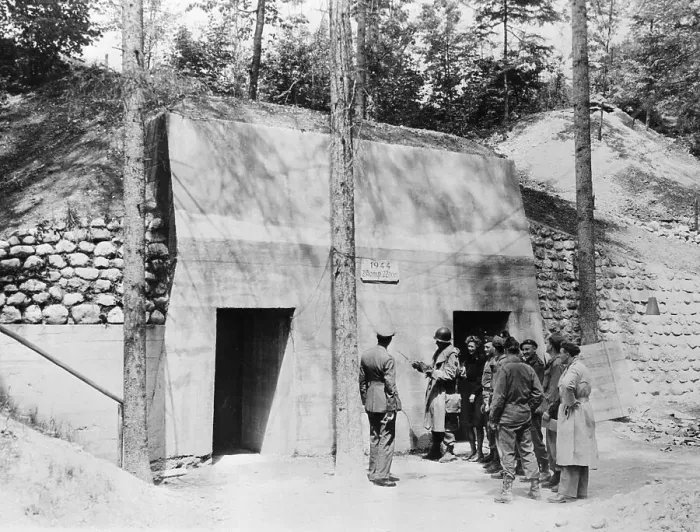 Framed Print : Soldiers Outside Cave Containing Stolen Treasures Framed Print : Soldiers Outside Cave Containing Stolen Treasures
