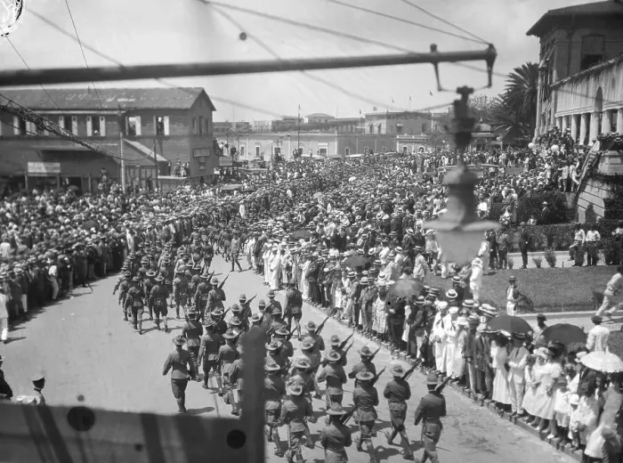 Framed Print : Soldiers Parading in Celebration Framed Print : Soldiers Parading in Celebration