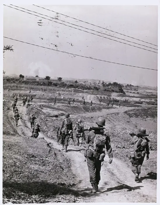 Framed Print : Soldiers Patrolling Dirt Road Framed Print : Soldiers Patrolling Dirt Road