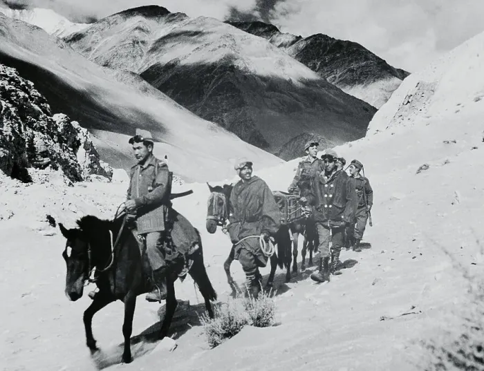 Framed Print : Soldiers Patrolling Indian Border Framed Print : Soldiers Patrolling Indian Border