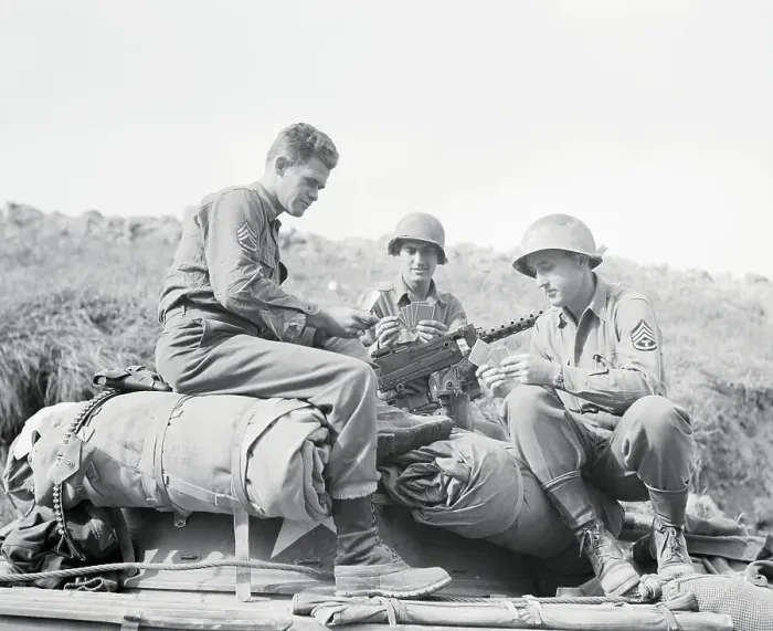 Framed Print : US Soldiers Playing Cards During Break in Fighting Framed Print : US Soldiers Playing Cards During Break in Fighting