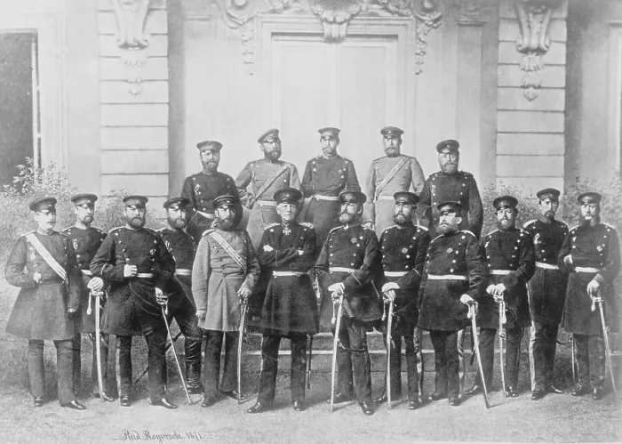 Framed Print : Soldiers Posing for Camera