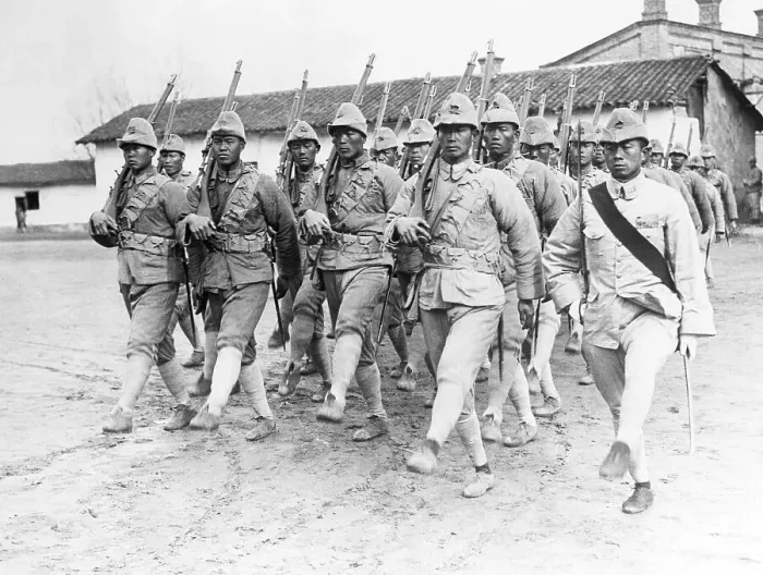 Framed Print : Soldiers Practice Goose Step Framed Print : Soldiers Practice Goose Step