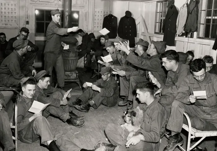 Framed Print : Soldiers Receiving Mail