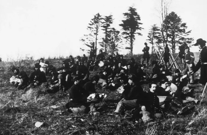 Framed Print : Soldiers relaxing Framed Print : Soldiers relaxing