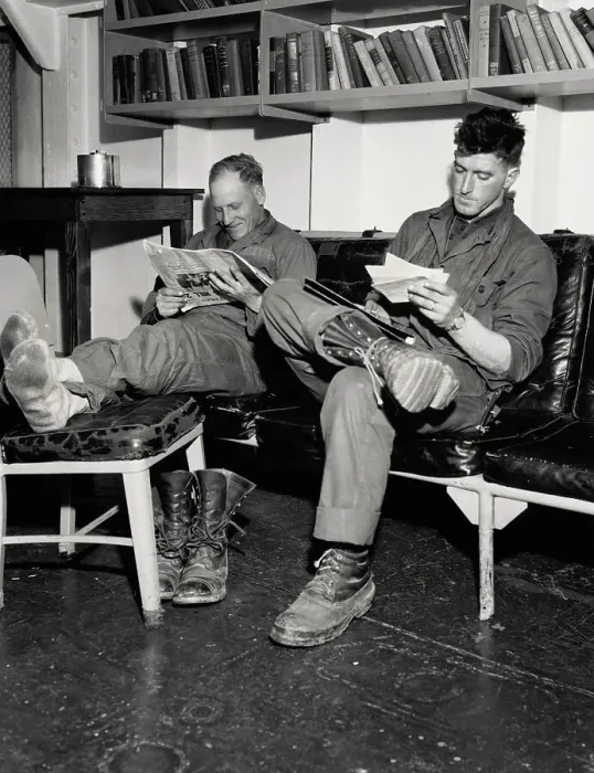 Framed Print : Soldiers Relaxing In Ship's Library Framed Print : Soldiers Relaxing In Ship's Library