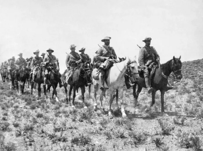 Framed Print : Soldiers Riding on Horseback