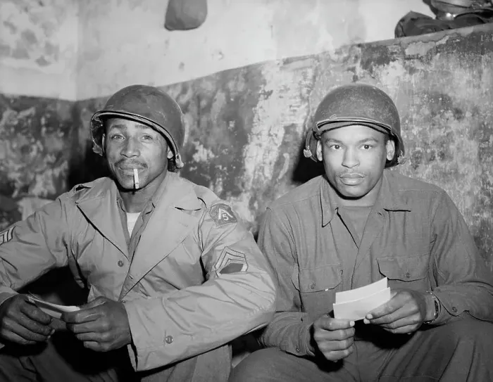 Framed Print : Soldiers Seated and Read Letters Framed Print : Soldiers Seated and Read Letters