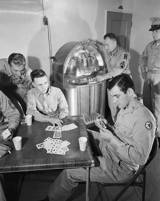 Framed Print : Soldiers Seated At Table Playing Cards Framed Print : Soldiers Seated At Table Playing Cards