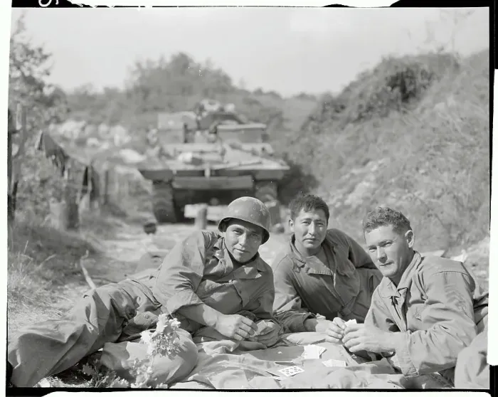 Framed Print : Soldiers Sitting on Ground Framed Print : Soldiers Sitting on Ground