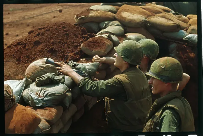 Framed Print : Soldiers Standing in a Trench