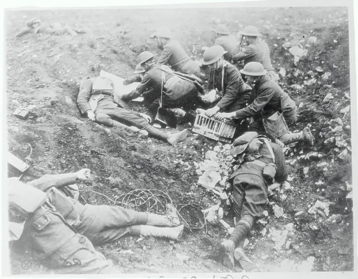 Framed Print : Soldiers in Trench Framed Print : Soldiers in Trench