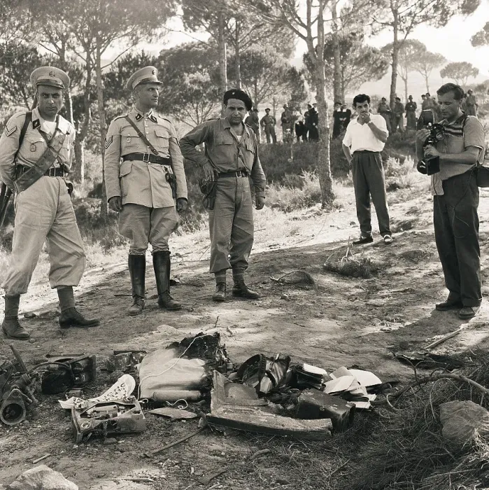 Framed Print : Soldiers View Wreckage of Crashed Plane Framed Print : Soldiers View Wreckage of Crashed Plane