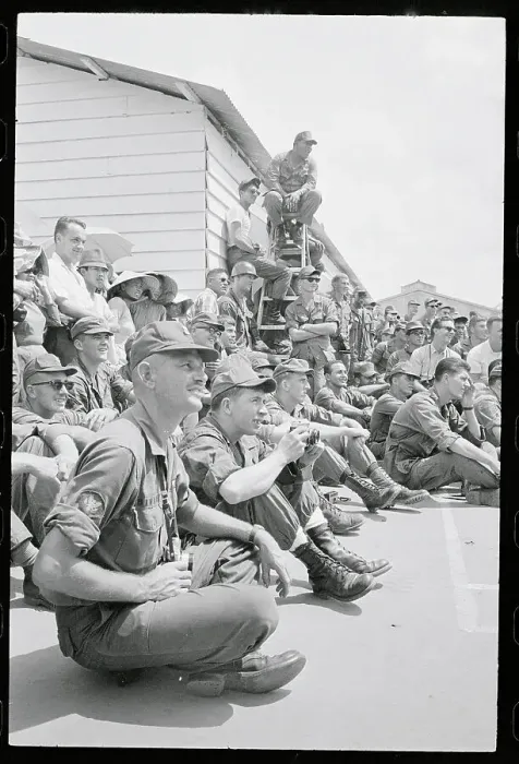 Framed Print : Soldiers Watching a Performance
