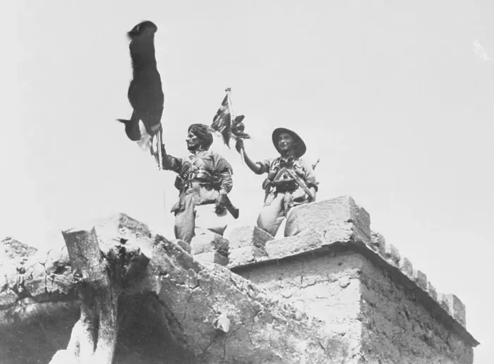 Framed Print : Soldiers Waving Flags