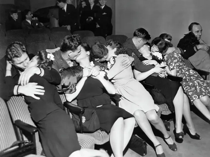 Framed Print : Soldiers And Wives Re-United Framed Print : Soldiers And Wives Re-United