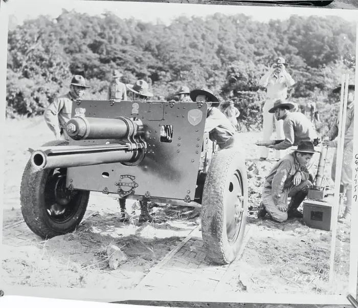 Framed Print : Soldiers Working with Large Gun Artillery Framed Print : Soldiers Working with Large Gun Artillery