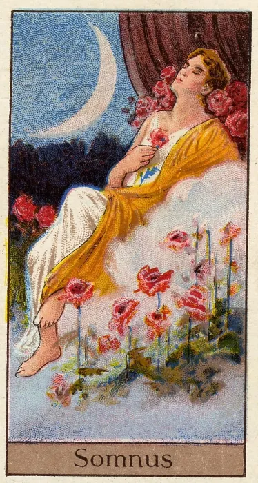 Framed Print : Somnus, Vintage Cigarette Card, Mythological Gods and Goddesses series, 1924 Framed Print : Somnus, Vintage Cigarette Card, Mythological Gods and Goddesses series, 1924