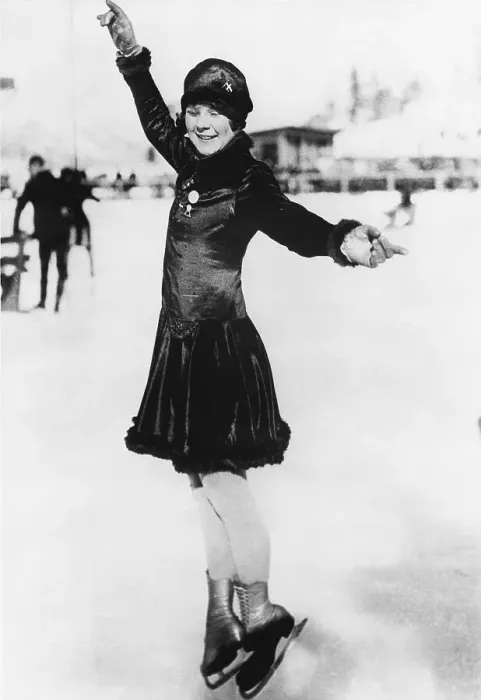 Framed Print : Sonja Henie Figure Skating