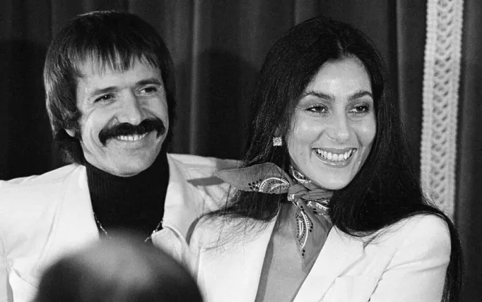 Framed Print : Sonny and Cher During News Conference Framed Print : Sonny and Cher During News Conference