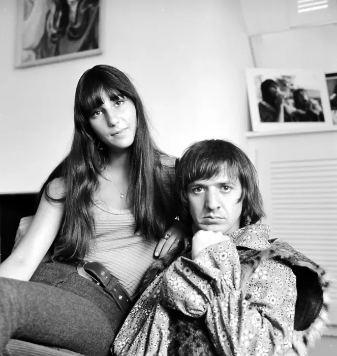 Framed Print : Sonny & Cher Portrait Session At Home Framed Print : Sonny & Cher Portrait Session At Home