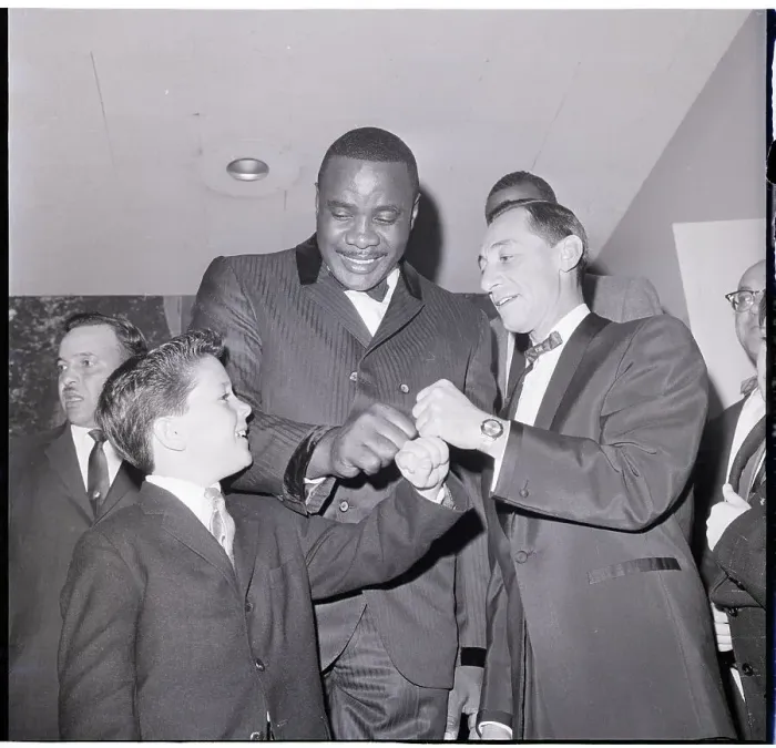 Framed Print : Sonny Liston, Eddie Arcaro and Michael Zwerener Framed Print : Sonny Liston, Eddie Arcaro and Michael Zwerener