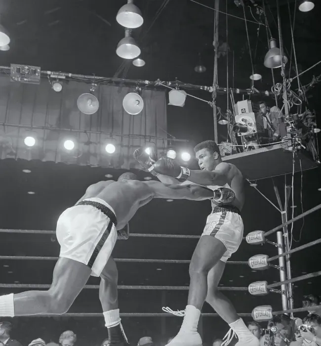 Framed Print : Sonny Liston Punching Cassius Clay in Ribs Framed Print : Sonny Liston Punching Cassius Clay in Ribs