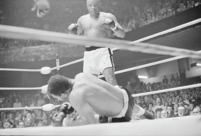 Framed Print : Sonny Liston Standing Over Billy Joiner Framed Print : Sonny Liston Standing Over Billy Joiner