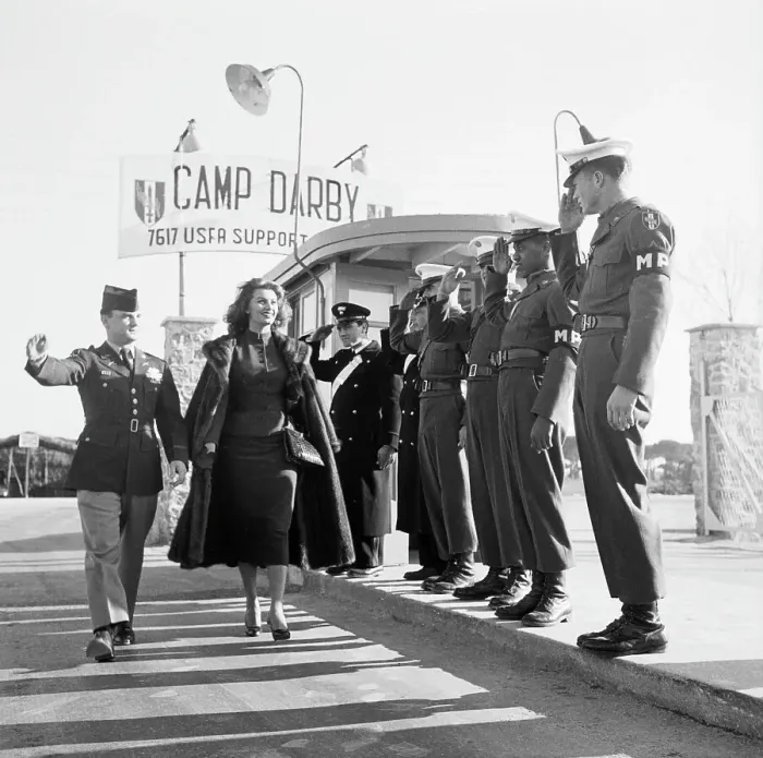 Framed Print : Sophia Loren Arriving at Army Base Framed Print : Sophia Loren Arriving at Army Base