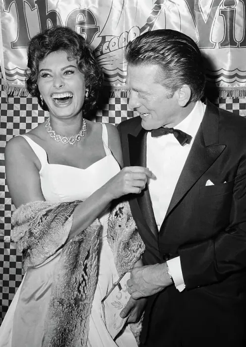Framed Print : Sophia Loren, Kirk Douglas, Lauging Framed Print : Sophia Loren, Kirk Douglas, Lauging