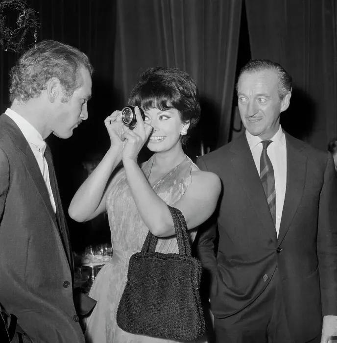 Framed Print : Sophia Loren Looking at Paul Newman Framed Print : Sophia Loren Looking at Paul Newman