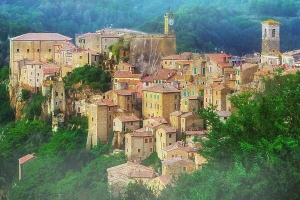 Sorano, a town built on a tuff rock, is one of the most beautiful villages in Italy