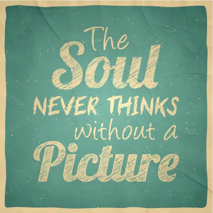 Framed Print : The soul never thinks without a picture - Vintage Background Framed Print : The soul never thinks without a picture - Vintage Background