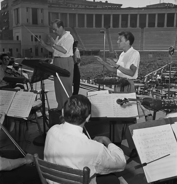 Framed Print : Soundcheck At Lewisohn Stadium Framed Print : Soundcheck At Lewisohn Stadium