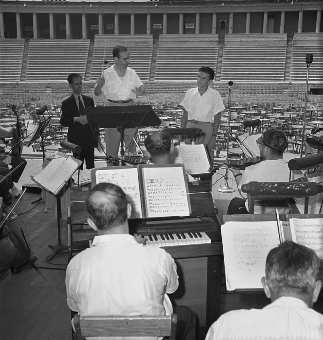 Framed Print : Soundcheck At Lewisohn Stadium Framed Print : Soundcheck At Lewisohn Stadium