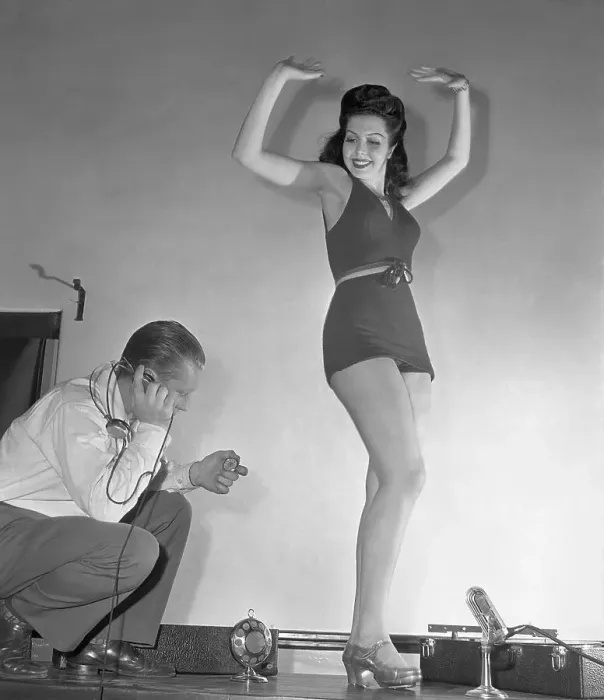 Framed Print : Soundman Recording Ann Miller Tap Dancing Framed Print : Soundman Recording Ann Miller Tap Dancing