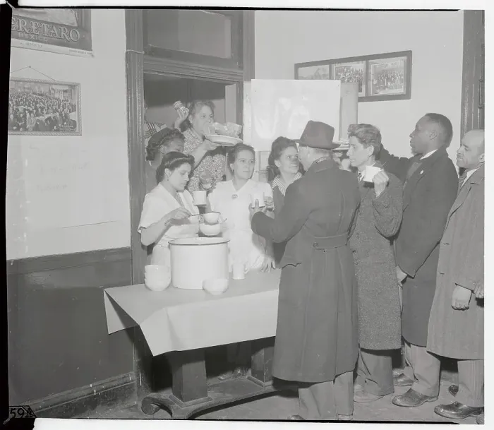 Framed Print : Soup Kitchen Serving Striking Meat Packers Framed Print : Soup Kitchen Serving Striking Meat Packers