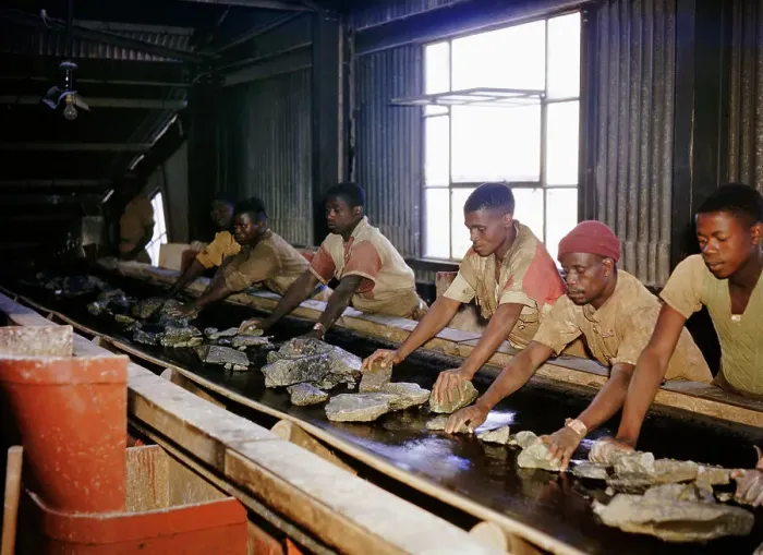 Framed Print : South African Natives at Conveyor Belt Framed Print : South African Natives at Conveyor Belt