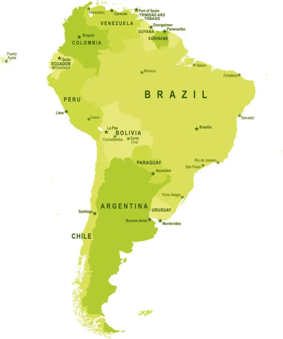 Framed Print : South America Framed Print : South America