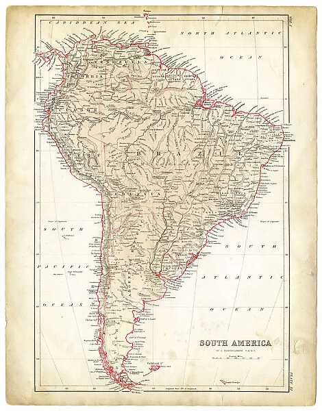 South America map 1878