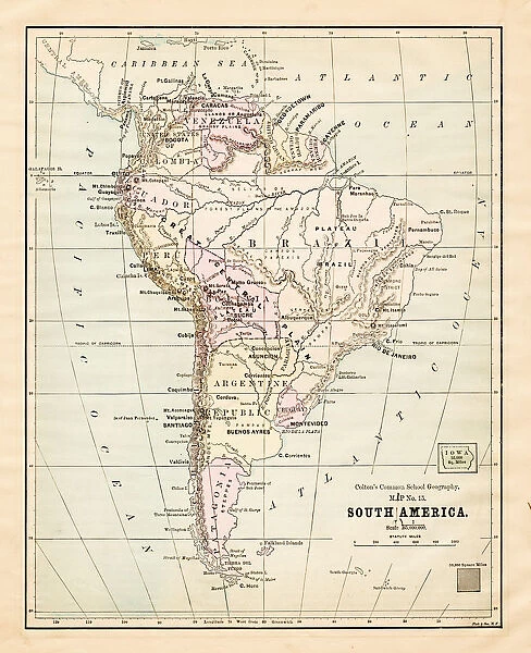 South America map 1881