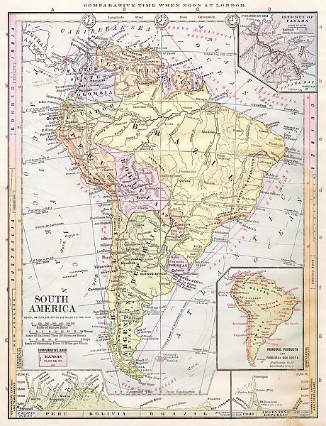 South America map 1886